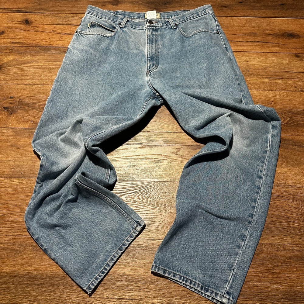 Vintage LL Bean Blue‎ Relaxed Fit Jeans Mens 37x32 134770 Medium Wash Cotton